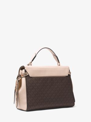 Bristol medium logo shop satchel michael kors