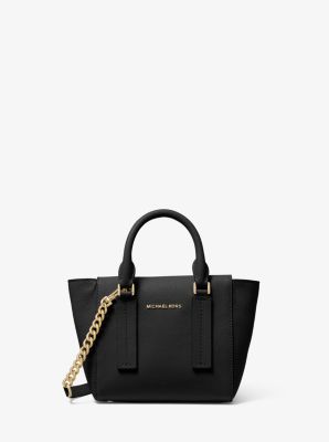 Alessa small pebbled leather satchel hotsell