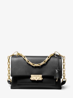 Michael Kors CeCe Leather Medium Chain Shoulder Bag in Truffle: Handbags