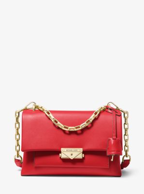 red shoulder bag