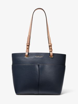Bolso tote Bedford de piel granulada con bolsillos in AZUL OSCURO | Michael Kors