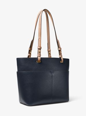 Bolso tote Bedford de piel granulada con bolsillos in AZUL OSCURO | Michael Kors