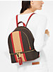 Rhea Medium Striped Logo and Leather Backpack image number 3