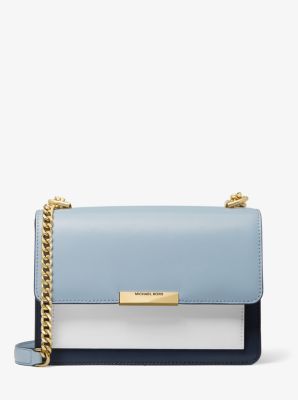 jade large logo and leather crossbody bag