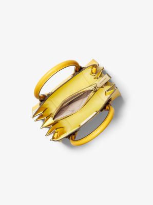 Mercer Tri-Color Pebbled Leather Accordion Crossbody Bag