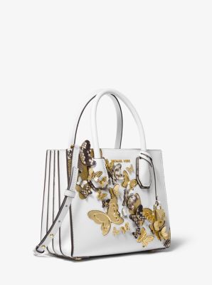 michael kors white butterfly purse