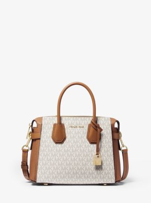 Michael Kors Mercer Medium Logo Belted Satchel