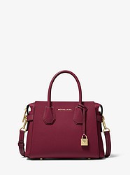 Mercer Small Pebbled Leather Belted Satchel  - BERRY - 30S9GM9S1L