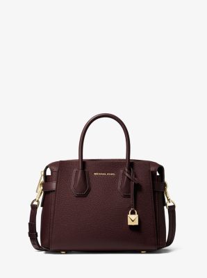 Michael kors mercer small pebbled leather belted satchel sale