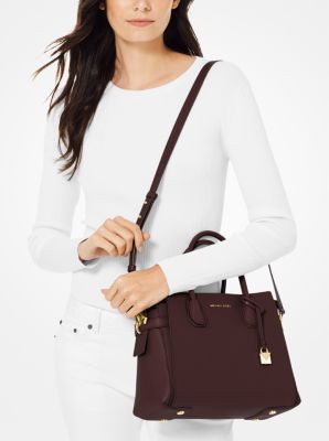 Mercer Medium Pebbled Leather Belted Satchel