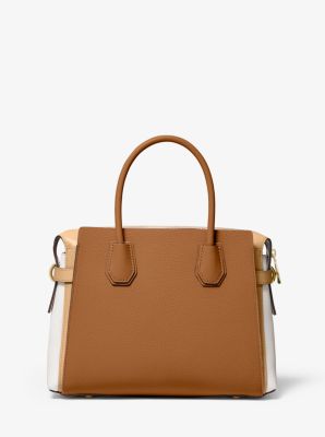 Michael Kors Mercer Large Pebbled Leather selling Belted Satchel