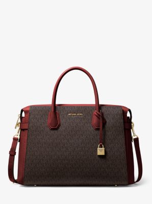 Mercer large logo sales belted satchel