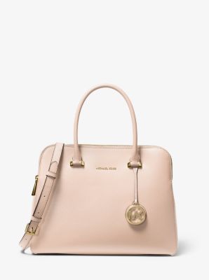 Michael michael kors houston on sale double zip crossgrain leather satchel