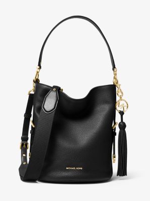 Michael michael kors brooke pebble leather 2025 bucket shoulder bag