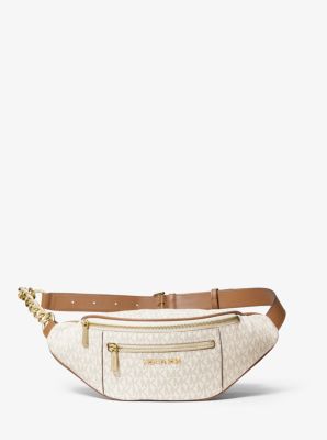 michael michael kors shiny logo belt bag