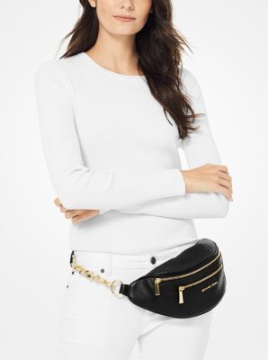 Michael kors medium pebbled leather belt on sale bag