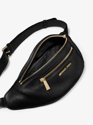 Michael Kors Women's Jet Set Small Pebbled Leather Belt Bag - Brown - Belt Bags