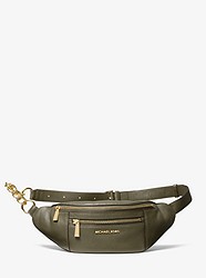 Medium Pebbled Leather Belt Bag - OLIVE - 30S9GOXN6L