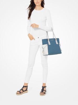 Voyager Small Two-Tone Logo Tote Bag