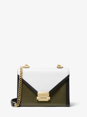 Whitney small logo on sale and leather shoulder bag