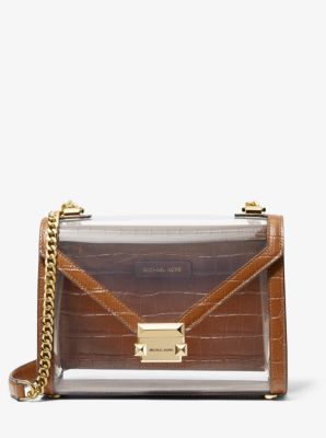 Whitney Large Clear and Leather Convertible Shoulder Bag | Michael Kors