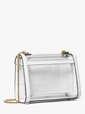 Whitney Large Clear and Leather Convertible Shoulder Bag Michael Kors Canada