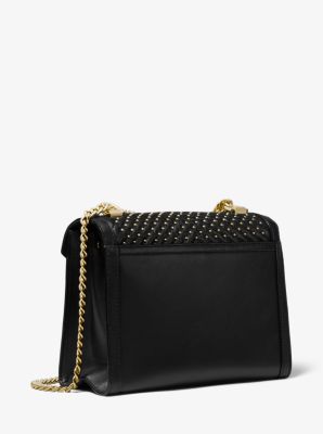 Wandelbare Schultertasche Whitney Large aus Leder mit Nieten image number 2