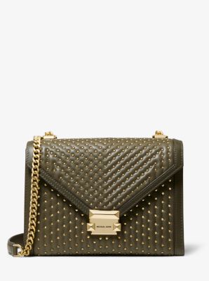 Michael kors whitney sale large studded shoulder bag