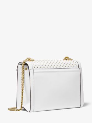 Wandelbare Schultertasche Whitney Large aus Leder mit Nieten image number 2