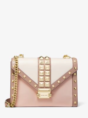 michael kors whitney studded shoulder bag