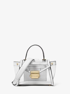 Whitney Mini Clear and Leather Satchel 