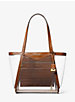 Whitney Large Clear and Leather Tote Bag image number 0