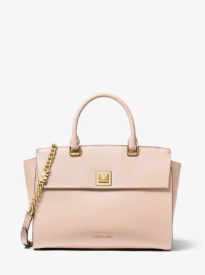 Sylvia Large Crossgrain Leather Satchel 