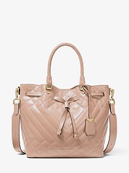 Blakely Medium Quilted Leather Bucket Bag - SOFT PINK - 30S9GZLM2I