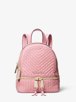 michael kors rhea mini studded leather backpack