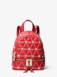 Rhea Mini Quilted Leather Backpack - BRIGHT RED - 30S9LEZB1T
