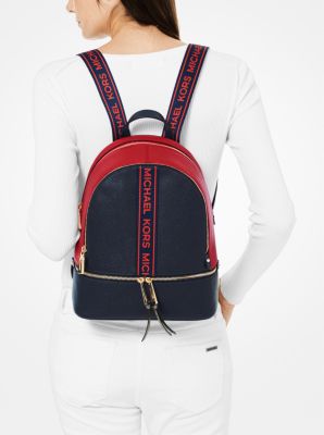 Michael kors 2025 logo tape backpack