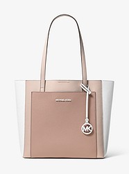 Gemma Large Tri-Color Pebbled Leather Tote - SFTPINK/FAWN - 30S9LGXT3T