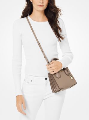 Michael kors mercer shop pebbled leather accordion crossbody