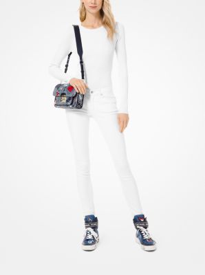 Sloan editor embroidered denim shoulder bag new arrivals