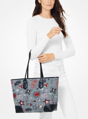 Michael kors shop denim tote bag