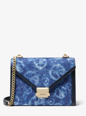 michael kors blue shoulder bag