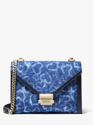 Whitney Large Heart Tie-Dye Convertible Shoulder Bag | Michael Kors