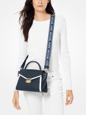 Whitney medium clearance graphic logo satchel