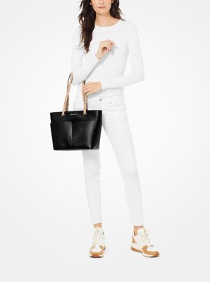 michael kors bedford tote silver