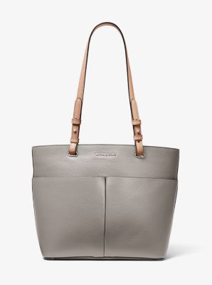 Bedford Medium Pebbled Leather Tote Bag in PEARL GREY | Michael Kors