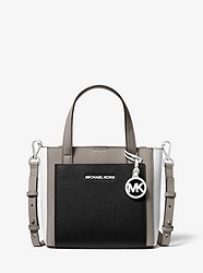 Gemma Small Tri-Color Pebbled Leather Crossbody - PGRY/OPT/BLK - 30S9SGXM1T
