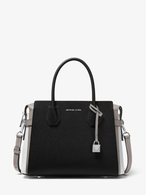 michael kors mercer medium logo belted satchel