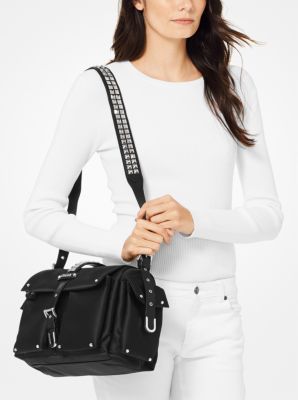 De Martino Small Pebbled Leather Crossbody Bag With Chain Strap