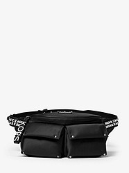 Olivia Large Studded Satin Belt Bag - BLACK - 30S9SOVN9C